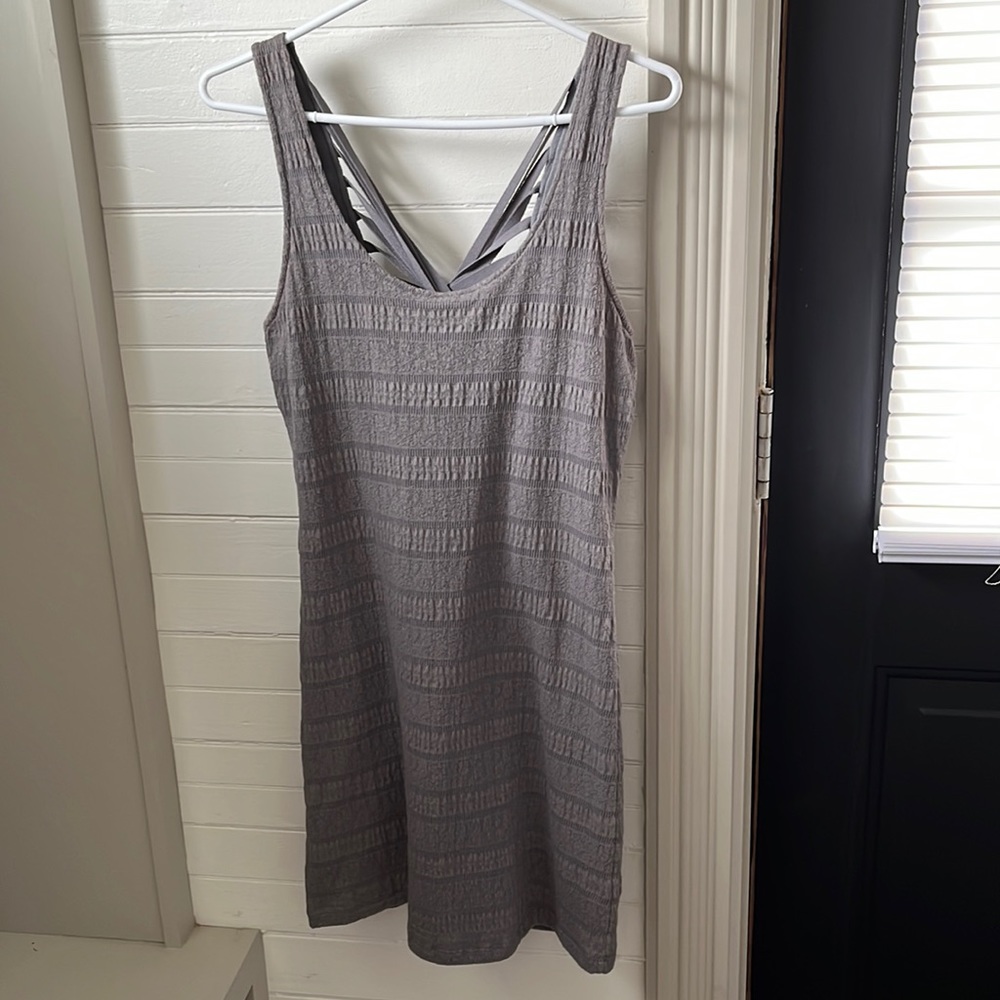 Free People Gray Striped Dress